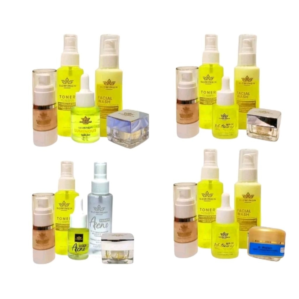GLOWINGIN SKINCARE PREMIUM pemutihan semua jenis kulit wajah