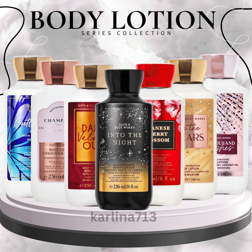 PROMO SALE  BBW Body Lotion Series 236ml Original Bath and Body Works ( Into The Night - Pure Wonder
