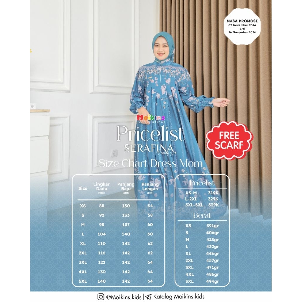 SERAFINA MOM (Dress & Kaftan) free scarf
