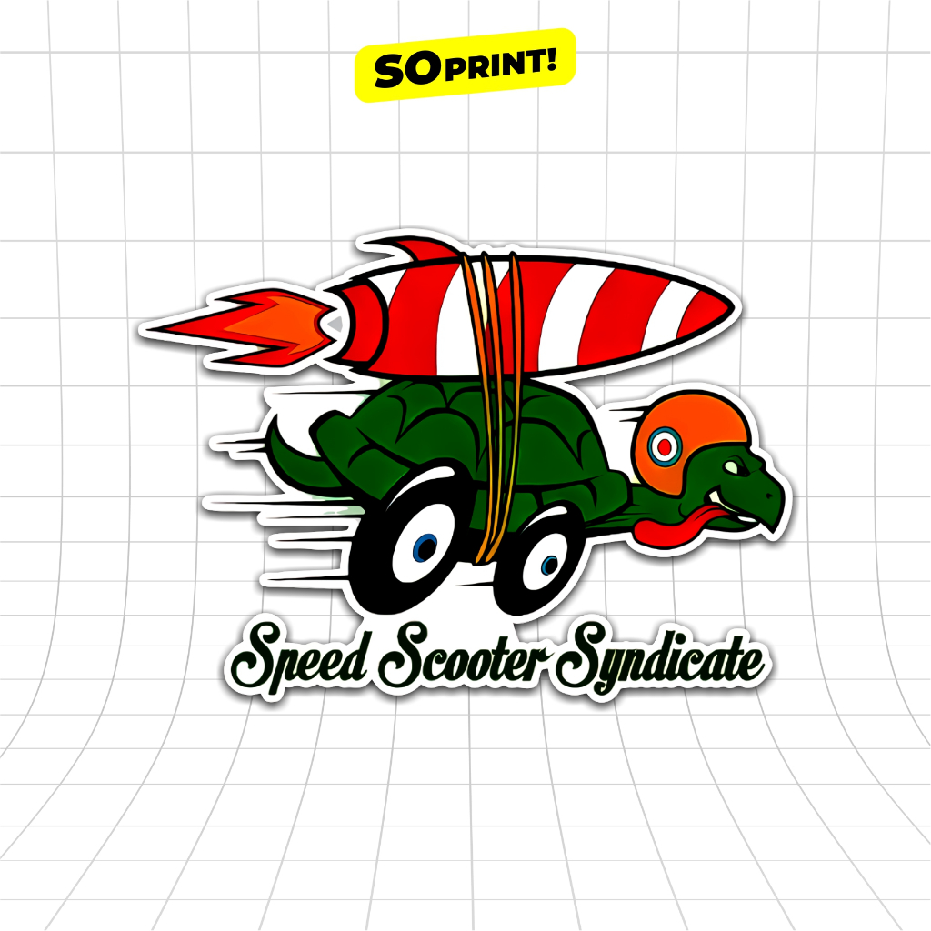 

STICKER SPEED SCOOTER SYNDICATE WATERPROOF SATUAN | SO PRINT!