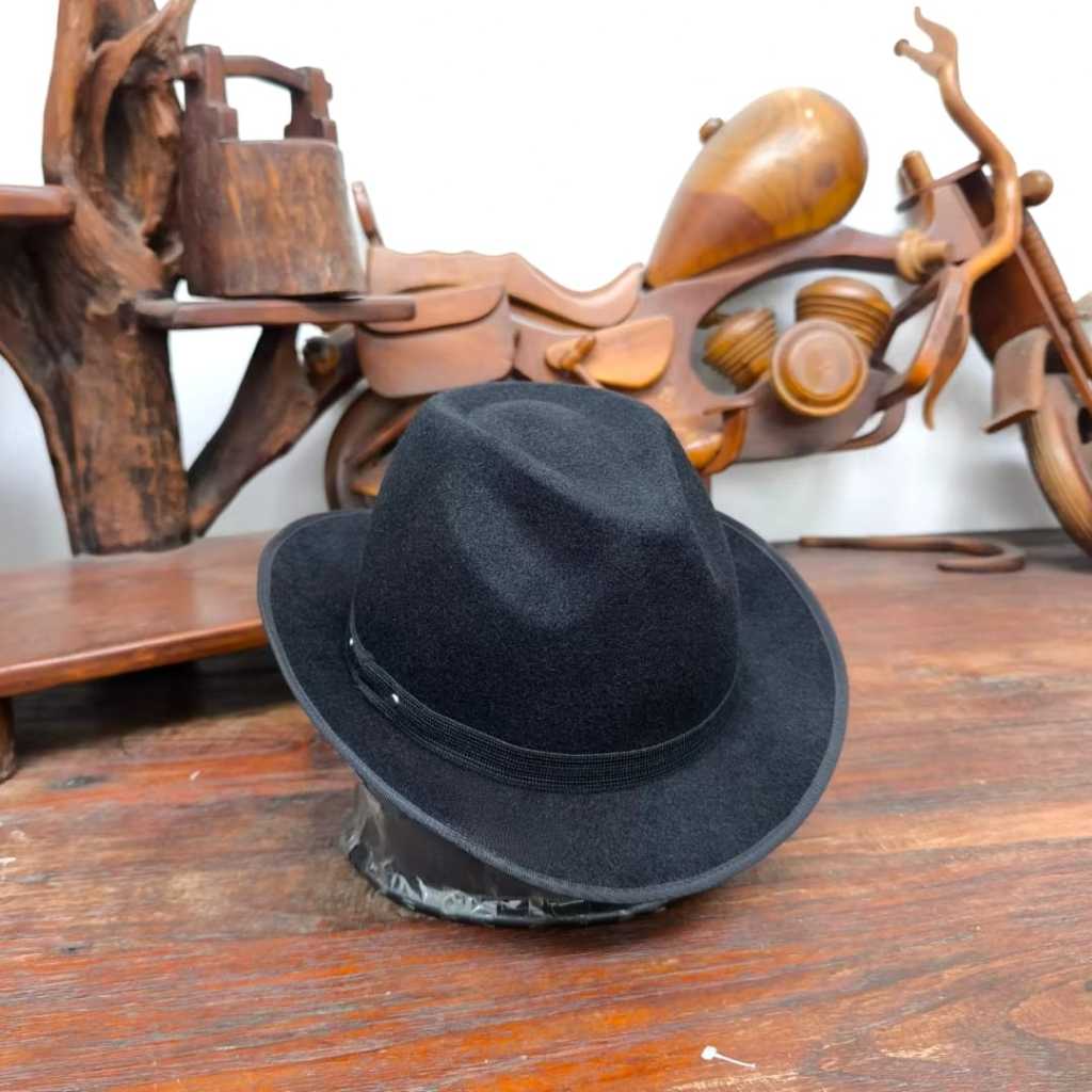 Topi Laken Fedora Premium Import Sheriff Pria Dewasa / Topi Fedora Laken Termurah