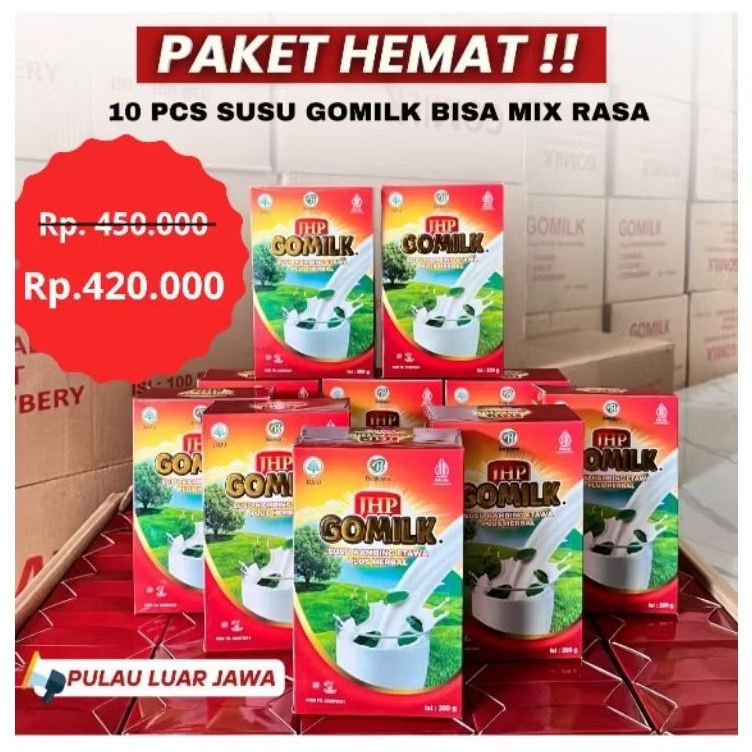 

Gomilk Paket Hemat 10 Box hanya 420ribu