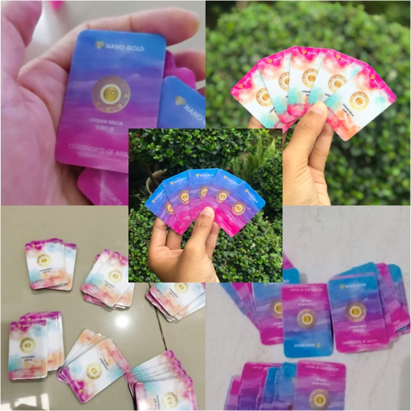 (isi 1000 pcs) Nanogold Mini Series mini gold 0.001 gram Babygold Emas mini