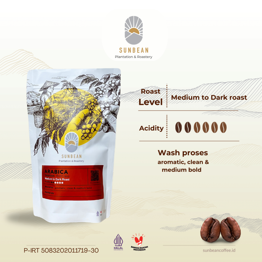 

SUNBEAN Kopi Arabika Tenjolaya Sukabumi Wash Proses MTD Coffee Roast