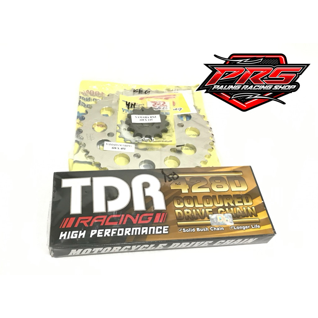 PAKET GEAR SET SSS RANTAI TDR 428 VIXION MX KING R15 XABRE 41T - 45T