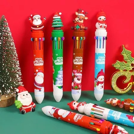 

( 6 Pcs ) PULPEN MEKANIK 10 WARNA TINTA KARAKTER MERRY CHRITMAS 3D PULPEN 10 WARNA MOTIF BONEKA NATAL