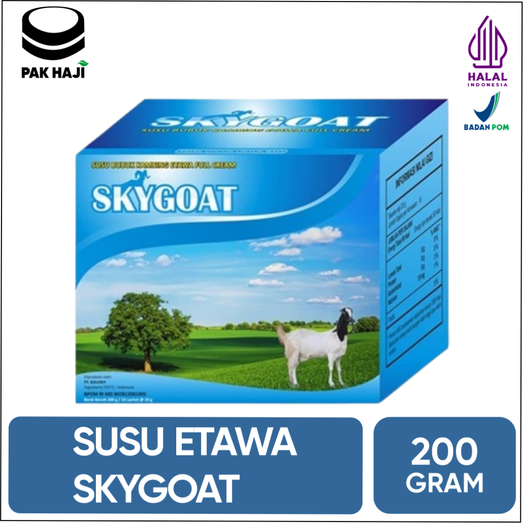 

Susu Kambing Skygoat Original Full Cream 200Gr | Susu Kambing Etawa Bubuk | Susu Kambing Skygoat