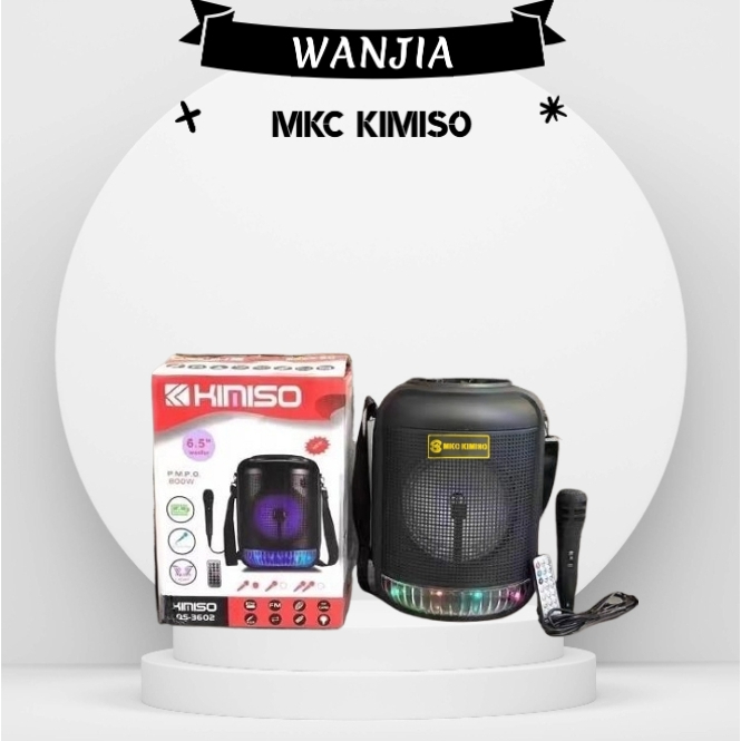 Speaker bluetoot portable QS-4001 8nch free mic