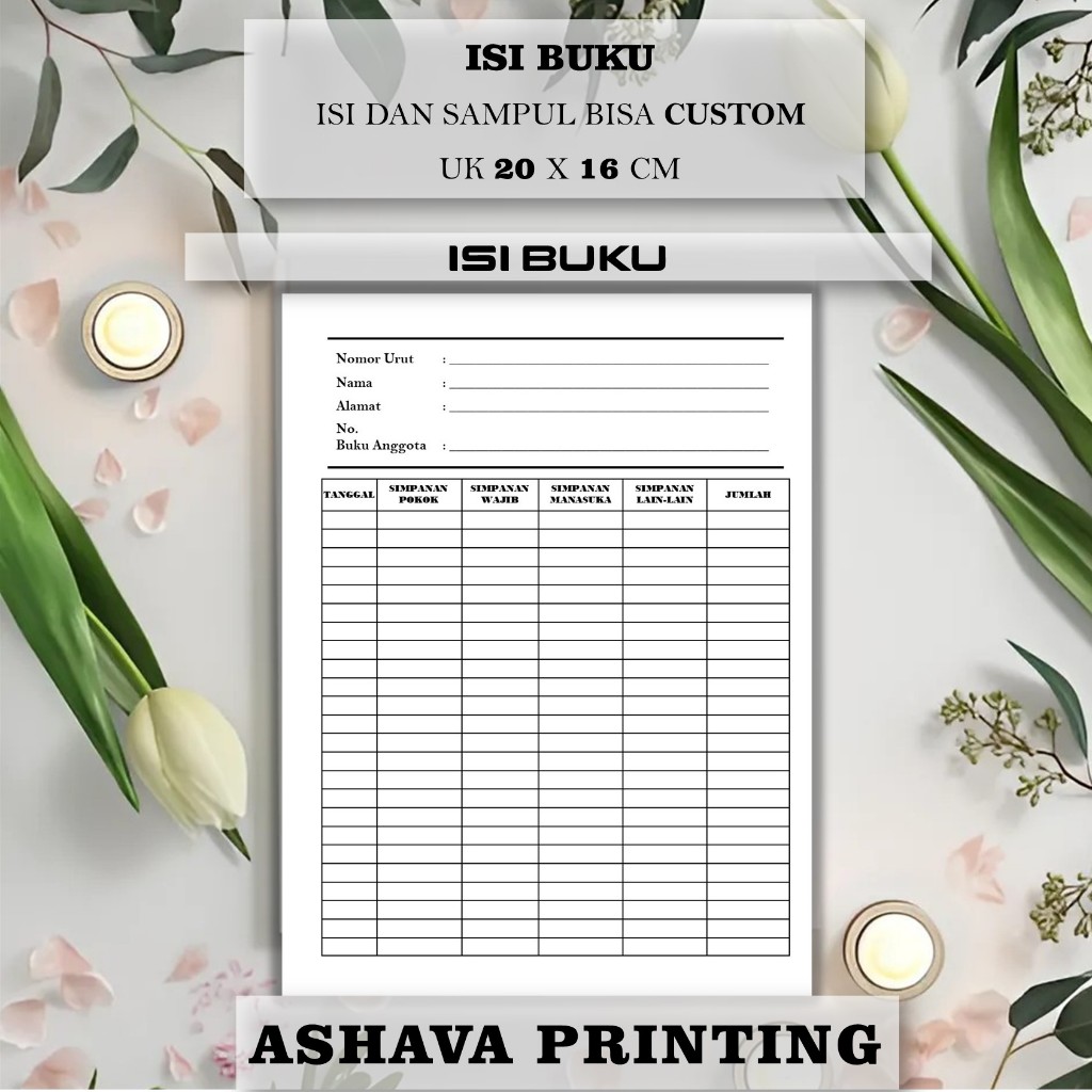 

BUKU REKAP KOPERASI - BISA REQUEST - ISI BOLAK BALIK