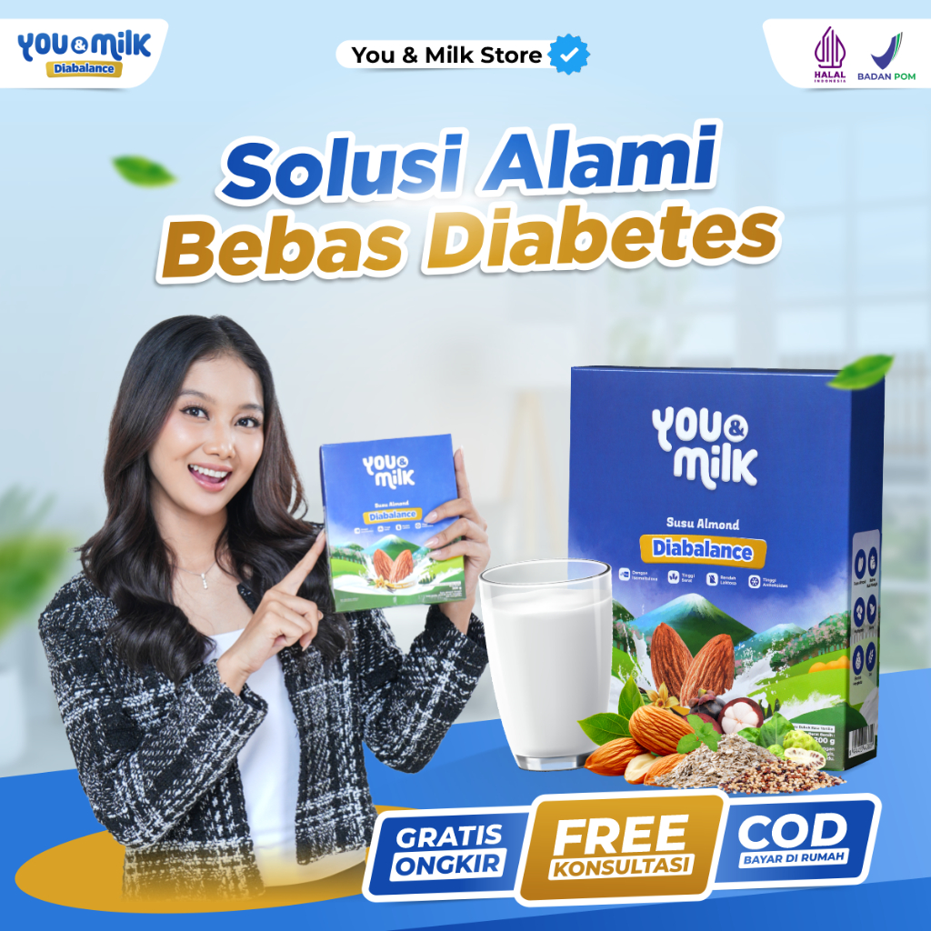 

Susu You & Milk Diabalance Susu Almond Herbal Bebas Diabetes Turunkan Gula Darah Atasi Kesemutan Menjegah Diabates Sejak Dini