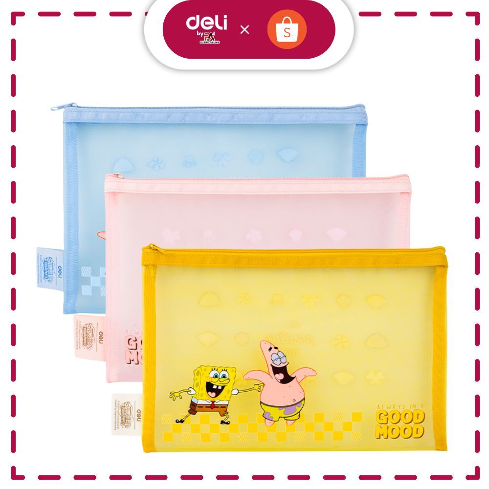 

Deli Pouch Zipper A4 Spongebob Eh982 Pouch Lucu
