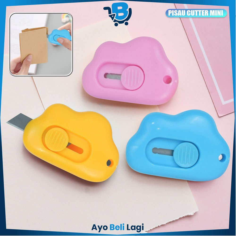 

Cutter Mini Portable Bentuk Awan Alat Tulis Kantor Lucu / Pisau Cutter Mini Alat Potong Kertas / Pisau Kartun Model Awan Impor ABL C953