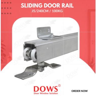 Rel Pintu Geser Rel Pintu Sliding 240cm DOWS GREEN