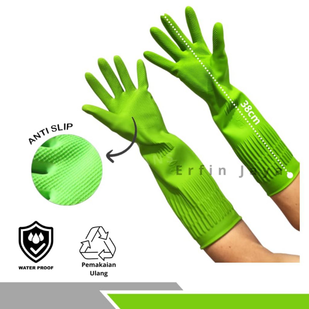 Sarung Tangan Karet 38cm  Sarung tangan Cuci piring serbaguna