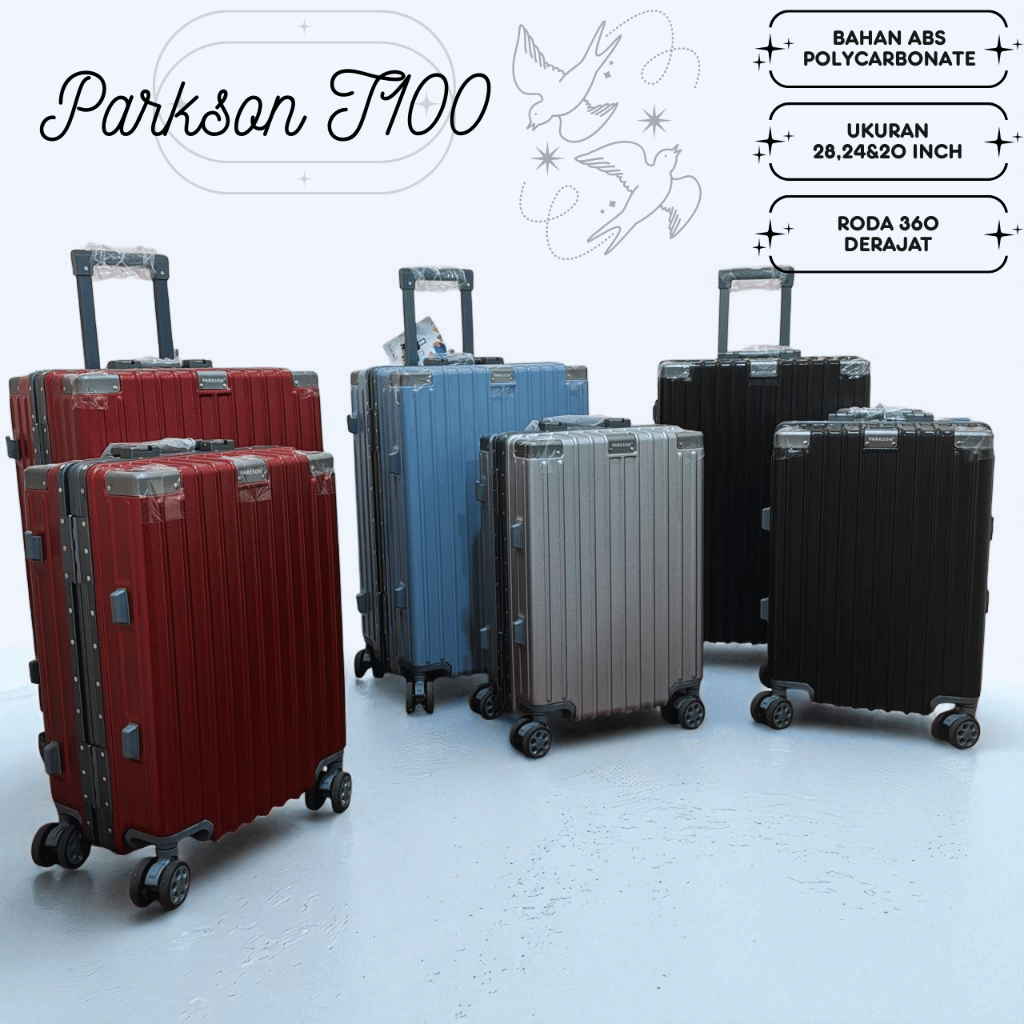 SALE KOPER 24-20 INCH PARKSON TYPE T100 BISA COD TERDAPAT TUMBLER HOLDER SIZE BAGASI DAN CABIN
