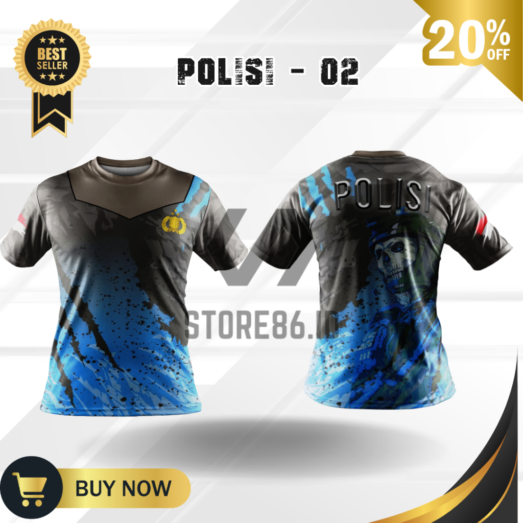 JERSEY POLISI - 02 FULLPRINT SUBLIME / KAOS POLISI DRIFIT / JERSEY POLISI  / FULL PRINTING