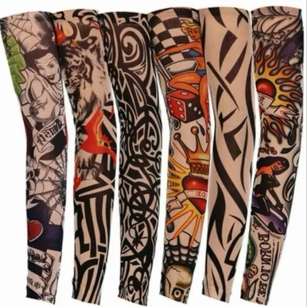 Manset Lengan Pria Dewasa Motif Tato Manset Tangan Bahan elastis
