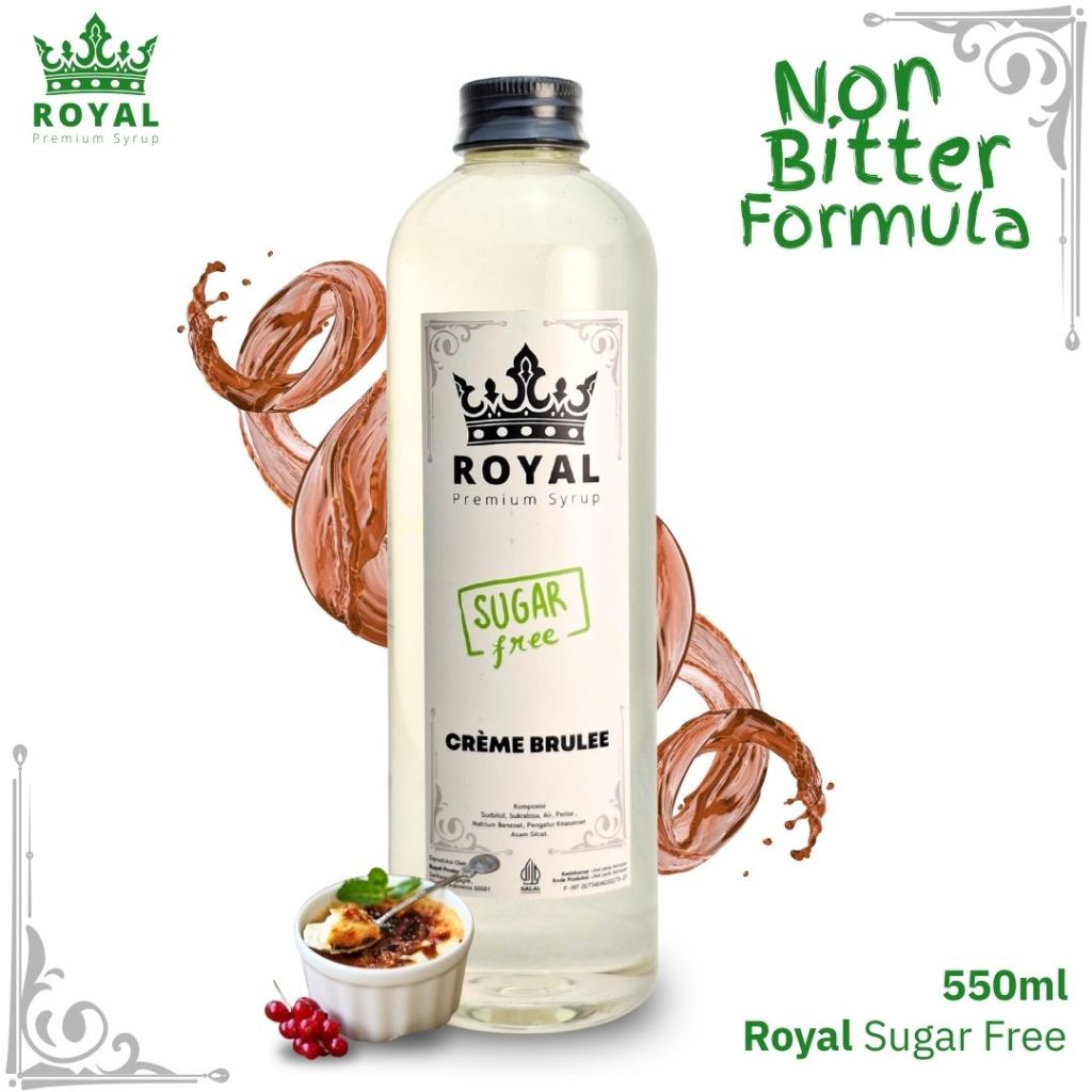 

ROYAL SUGAR FREE Creme Brulee Keto Syrup / Sirup Creme Brulee (550ml)