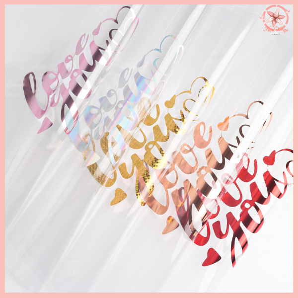 

PACK 15 Flower Wrapping Transparant Cellophane Waterproof Kertas Buket Bunga Valantine KB60