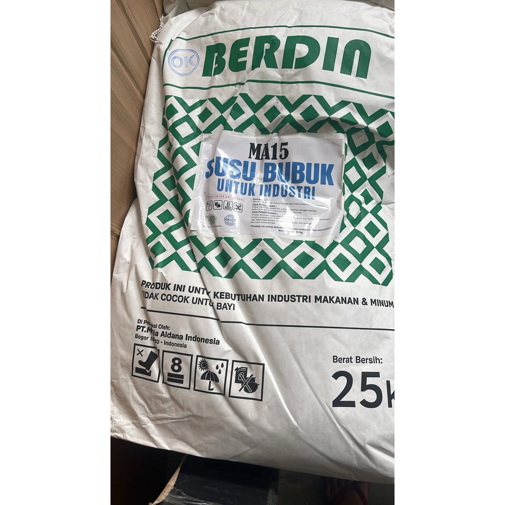 

25kg Susu Bubuk Vanilla Fullcream Putih Merk Berdin Khsuus Industri