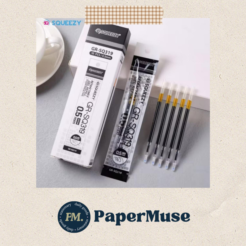 

Refill Gel Pen 0.5mm GR-SQ319 Isi 10 pcs | Refill Pulpen Gel Merek Squeezy