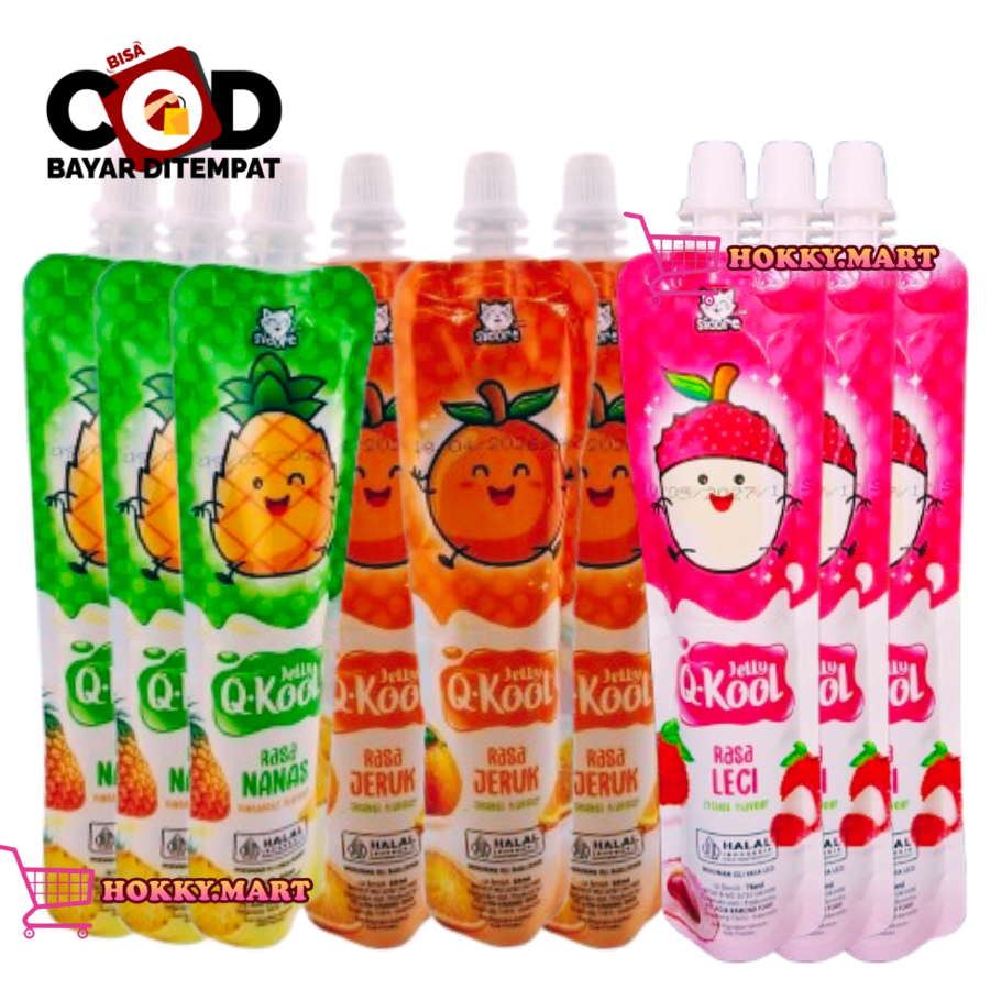 

[ HOKKY ] Sidore Q-Kool Minuman Jelly 85ml x 10pcs Rasa Leci Nanas Jeruk Qkool Jeli Sedot Aneka Rasa Buah Praktis Snack Cemilan Anak Murah Halal