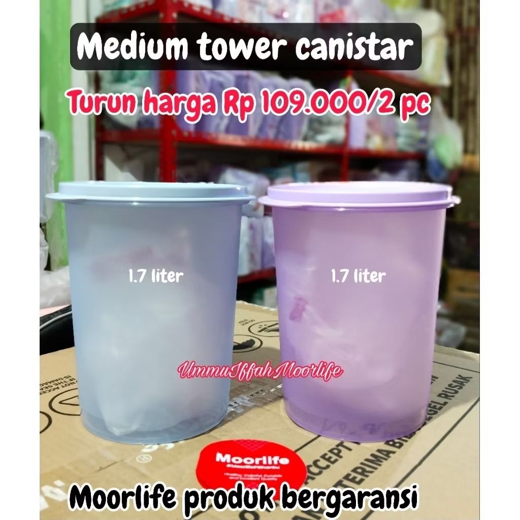 Moorlife original toples vaso//tower canistar eceran