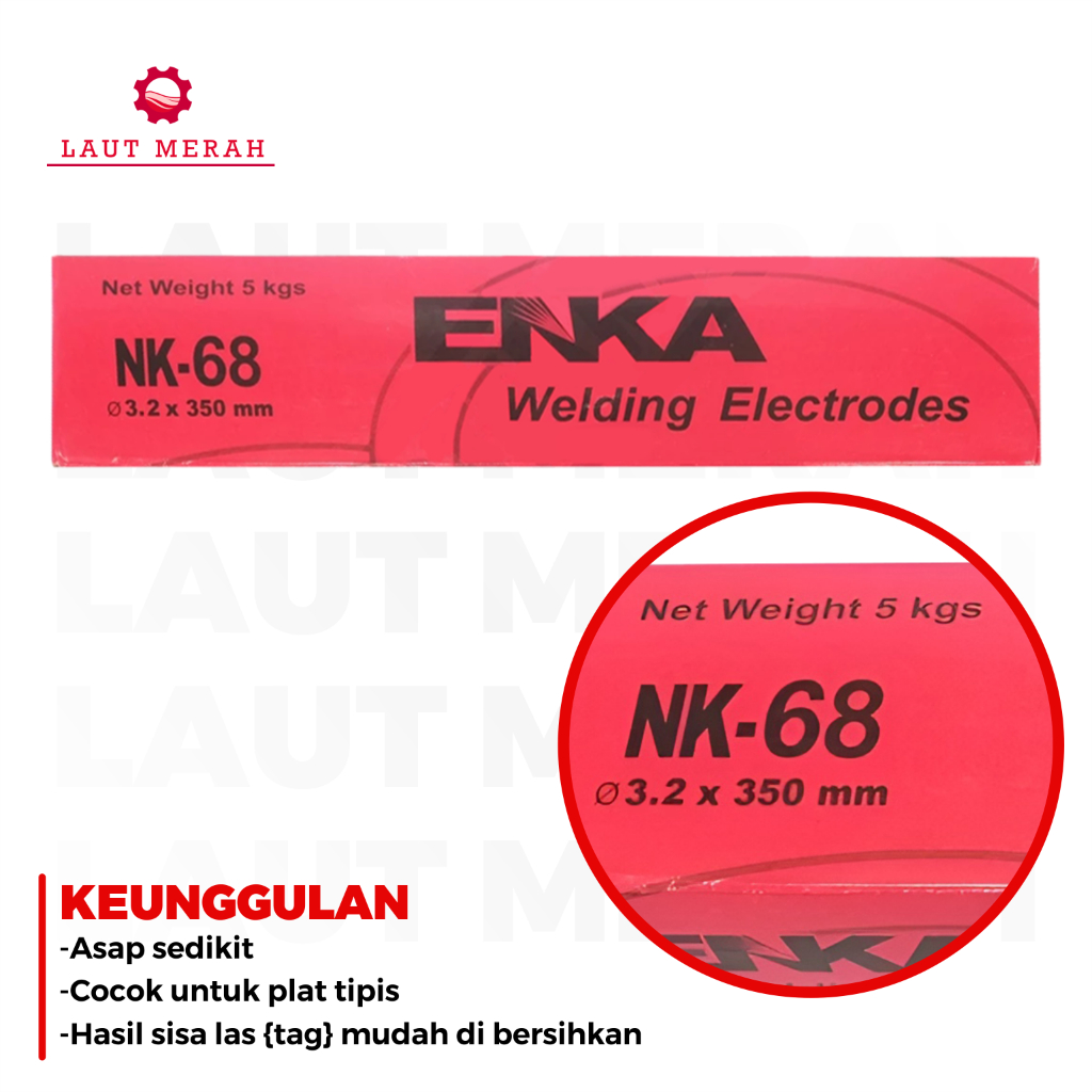 Kawat Las NK68 ENKA NK-68 E6013 3.2x350mm Kemasan 5kg Produk Nikko steel