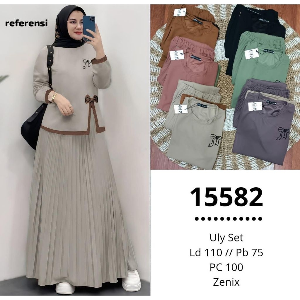 ULY SET ROK PLISKET//SETELAN ROK KEKINIAN