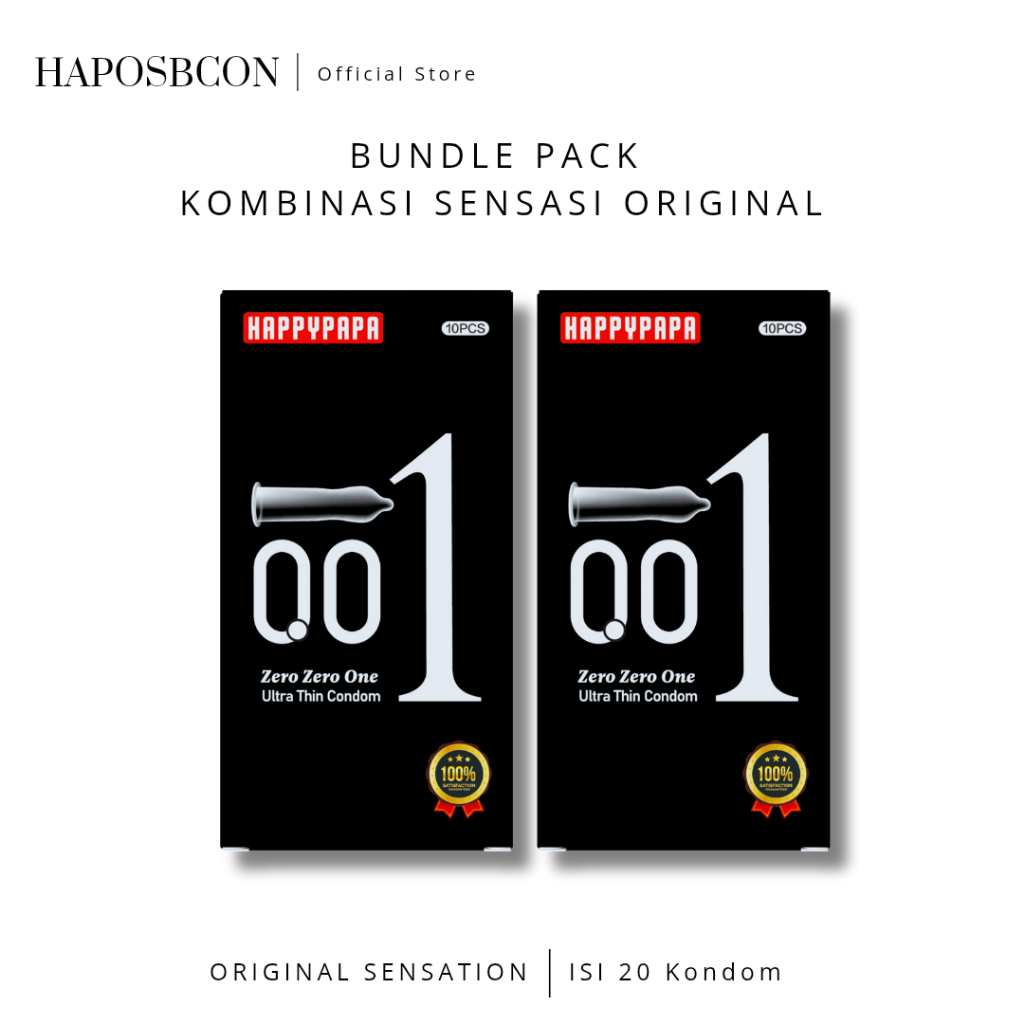 [Bundle Isi 2Box] Kondom 001 Original Sensations | Kondom Ultratipis 001 - 20Pcs