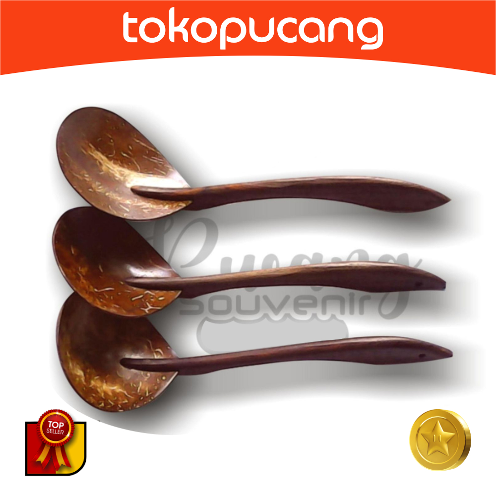 Souvenir Irus Tanggung centong batok tempurung kelapa sablon Saja