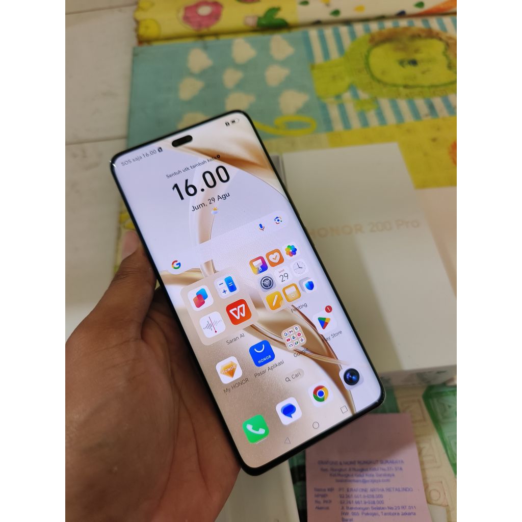 honor 200 pro 12/512 second lengkap normal garansi resmi