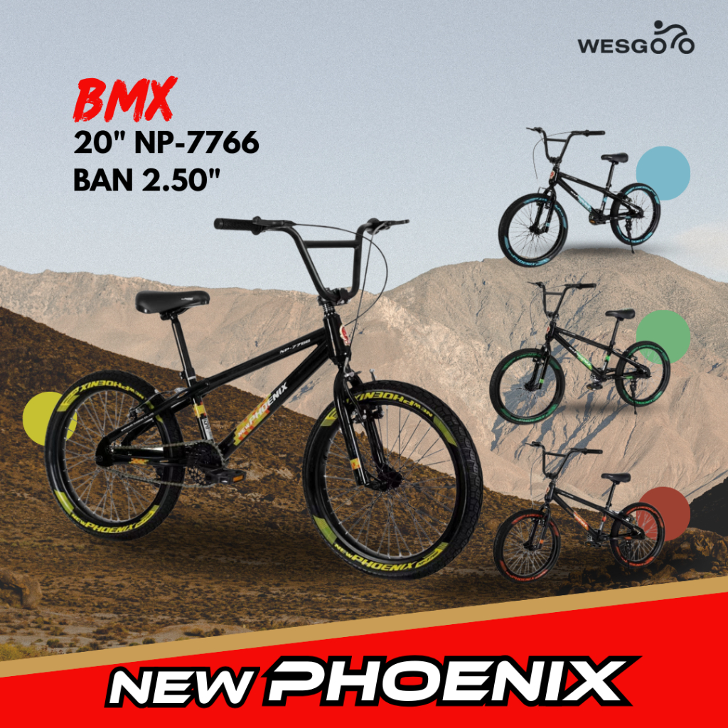 SEPEDA ANAK - ANAK LAKI MEREK NEW PHOENIX BMX 20" NP-7722 DB,;SEPEDA BMX VELION  20"  512