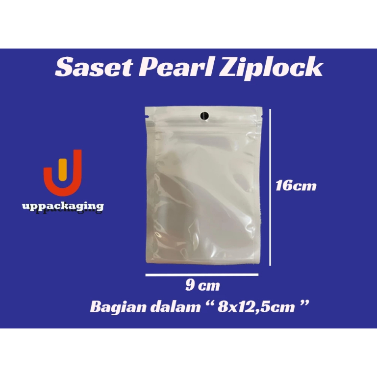 

PLASTIK KLIP ZIPLOCK 9x16 PLASTIK KEMASAN SACHET SASET PEARL WHITE ZIPLOCK