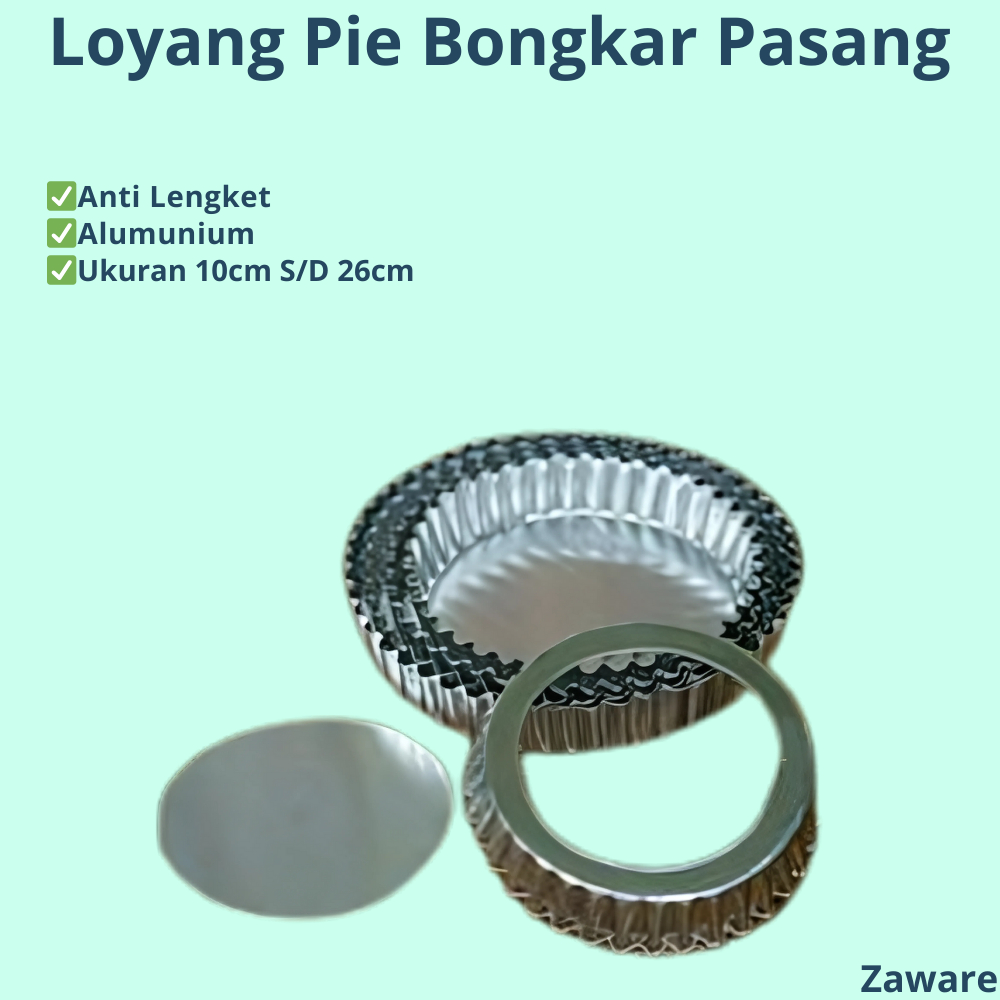 Zaware - Cetakan Kue Pie | Loyang Pie Cetakan Pie Mini Loyang Kue Sus Loyang Pie Susu Loyang Pie Bua