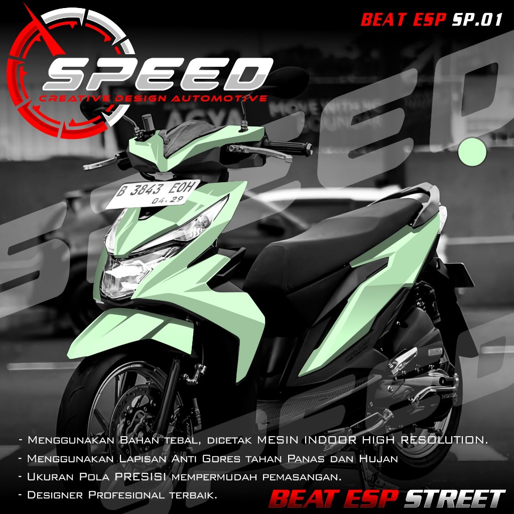 (PROMO COD) TERBARU Decal Sticker Honda Beat Esp Street 2016 2017 2018 2019 Full body - Stiker Skotl