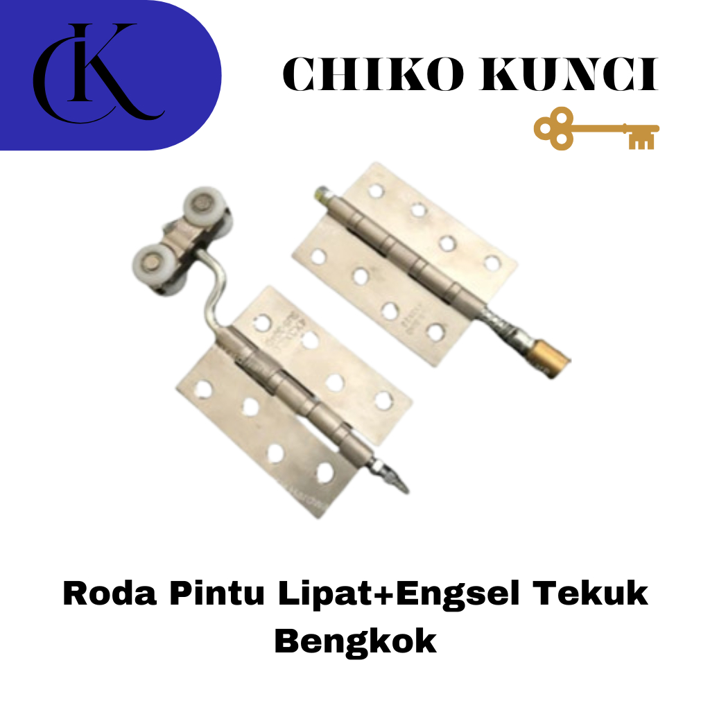 Roda Pintu Lipat+Engsel Tekuk Bengkok