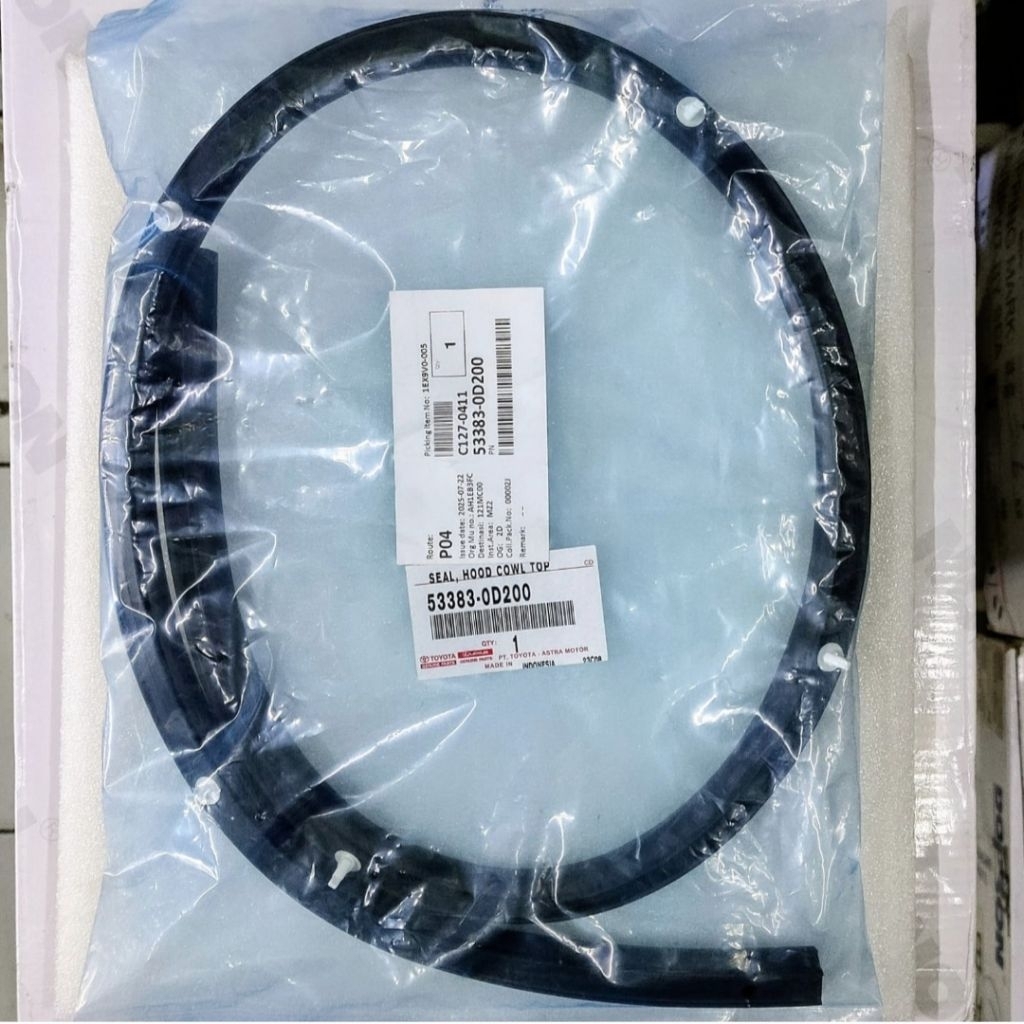 53383-0D200 KARET COWL TALANG AIR KAP MESIN ALL NEW YARIS 2014-2022 ORIGINAL