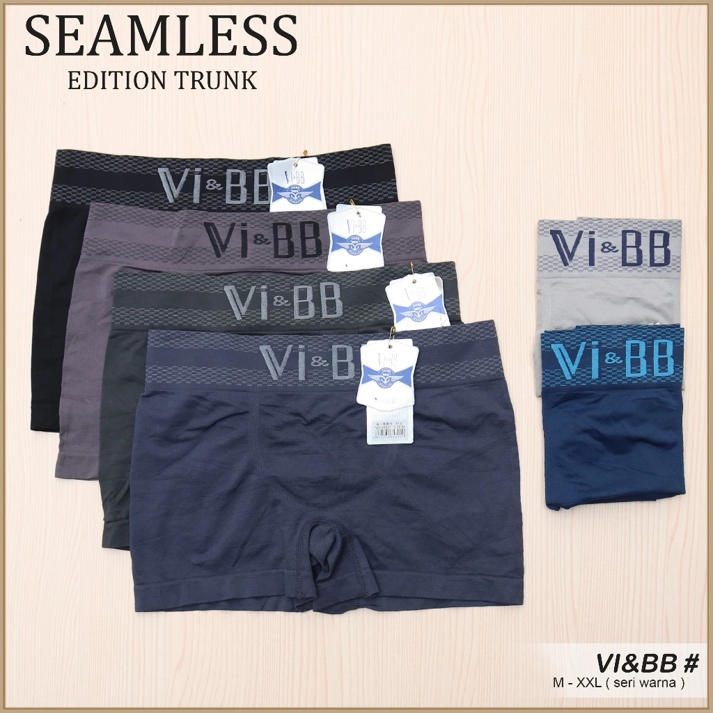 ( 12 Pcs ) Celana Boxer Super Elastis Jumbo ViBB Pria Anak & Dewasa, CD Pendek Laki-laki Vi&BB | cd 