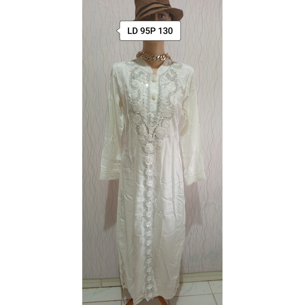 Dress Gamis atasan serba putih