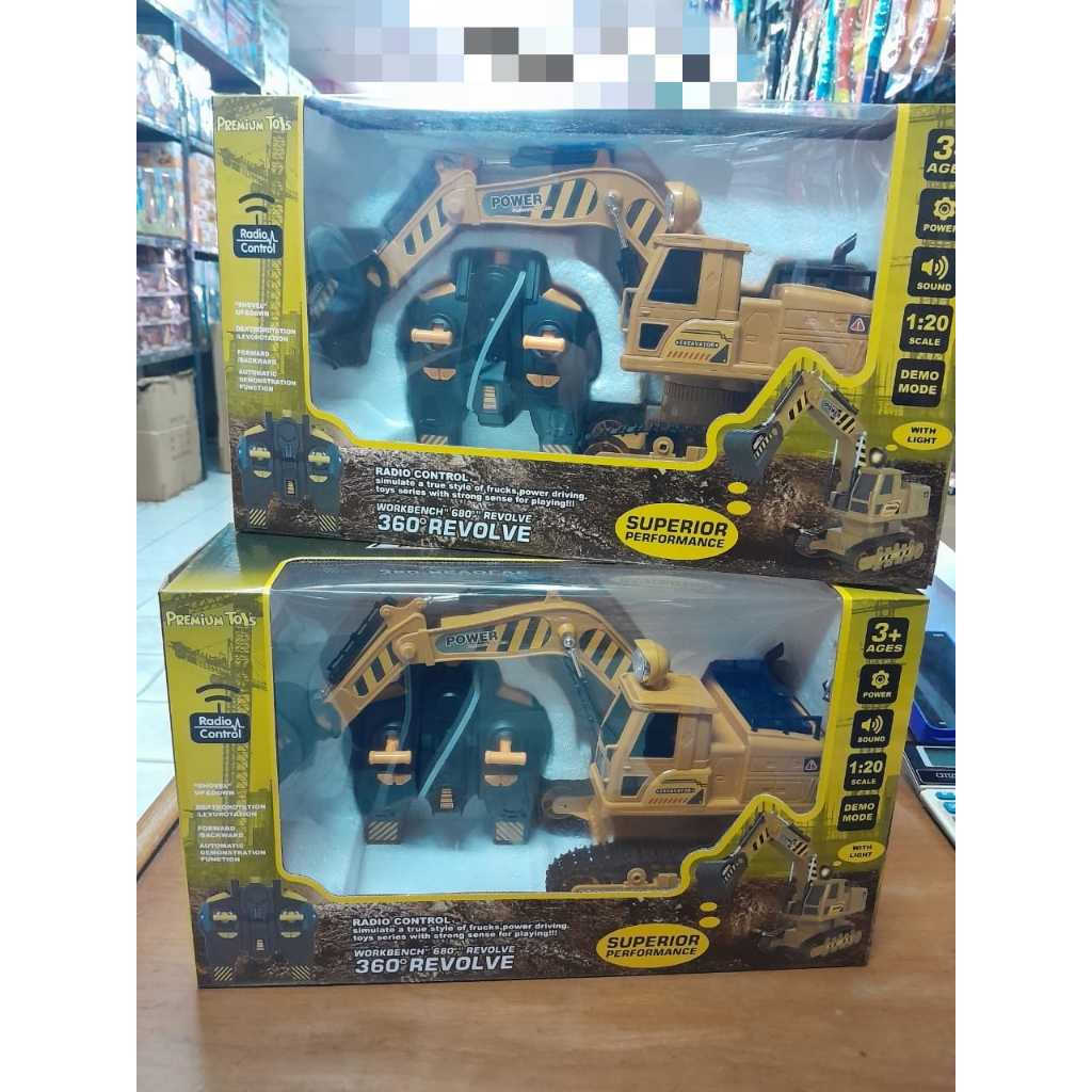 Mainan Anak Remote Control Buldozer Excavator Ekskavator RC