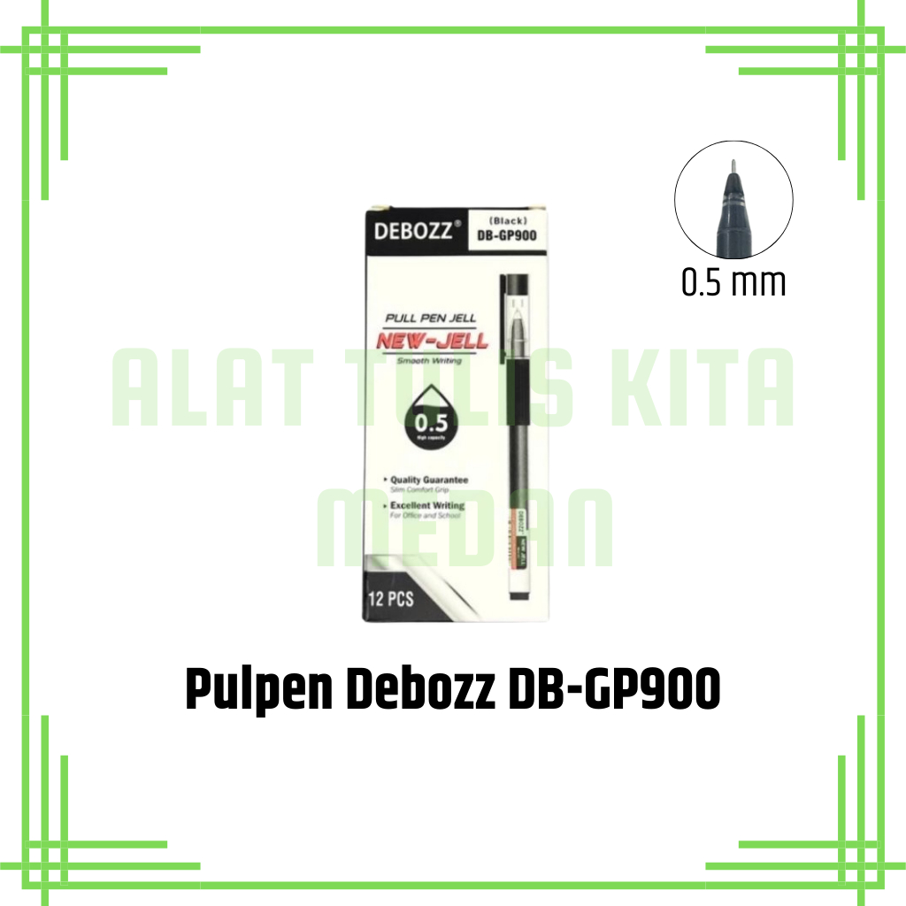 

(1 Kotak) Pulpen Debozz DB-GP900 New Jell / Gel Pen 0.5mm Debozz DB-GP900 New Jell