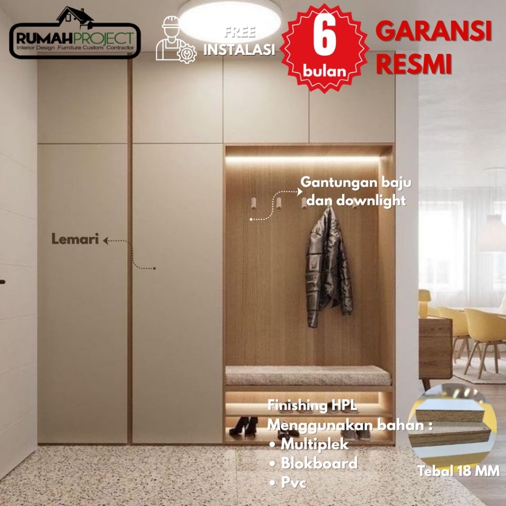 LEMARI PAKAIAN CUSTOM | WARDROBE | WARDROBE CUSTOM