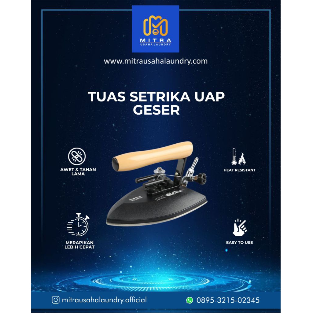 Tuas setrika uap / setrika uap / setrika laundry uap
