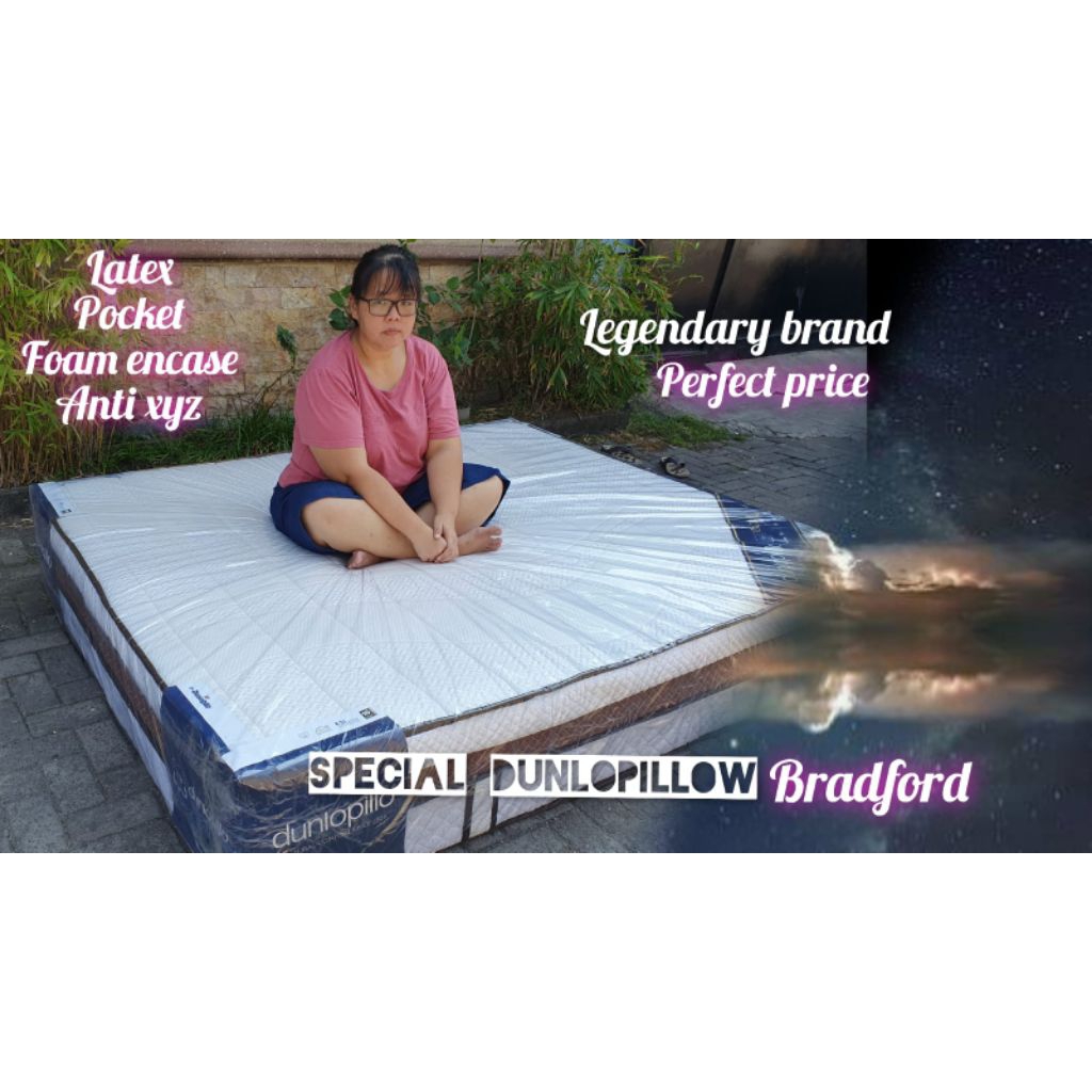 promo spring bed dunlopillo 180x200 kasur 32-34 cm latex foam encase