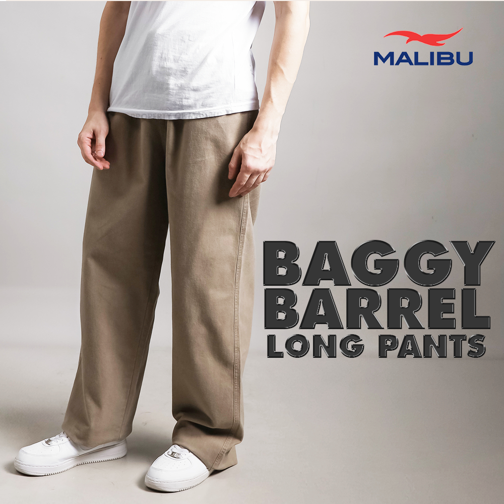 Malibu Celana Panjang Baggy Barrel Long Pants Twill Tebal