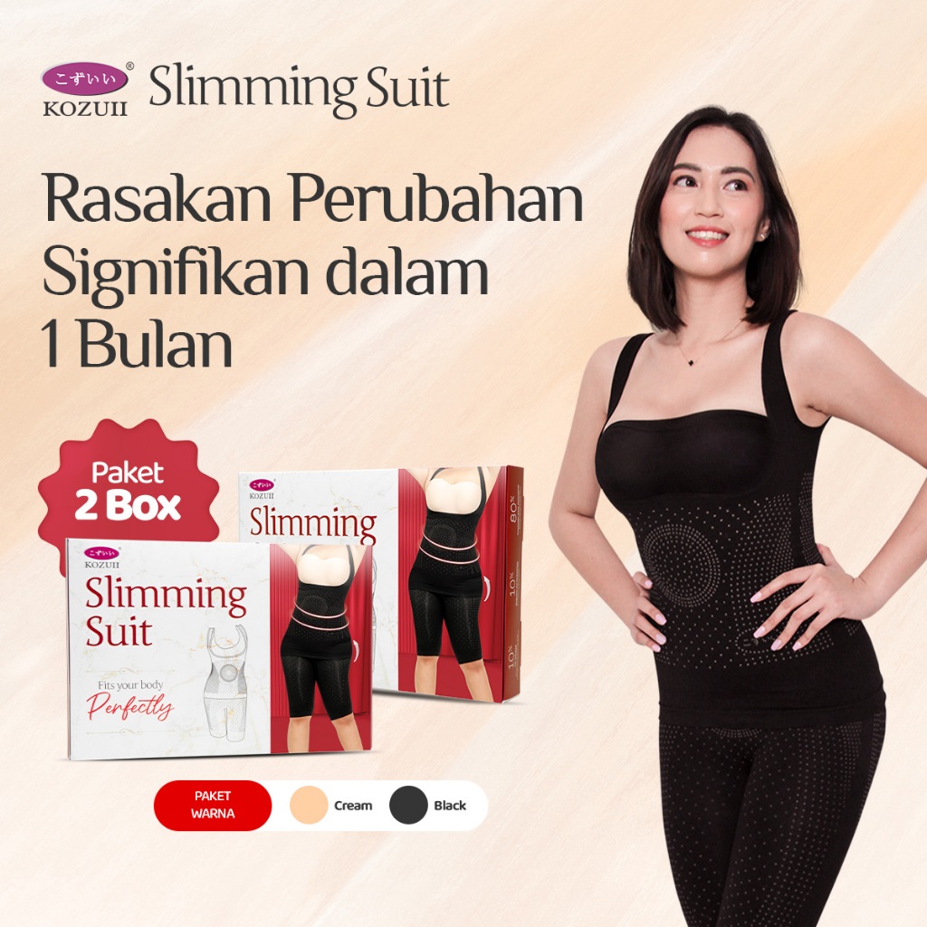 [Original 100%] Korset Pelangsing Tubuh Wanita Kozuii Slimming Suit 2 Box