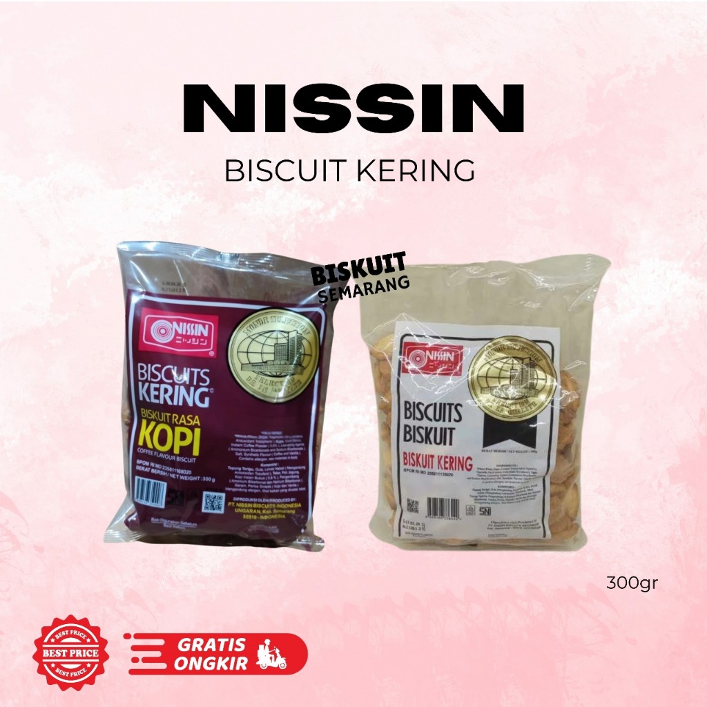 

Nissin Biskuit Kering Varian : Original Dan Kopi 300gr BISKUIT SEMARANG