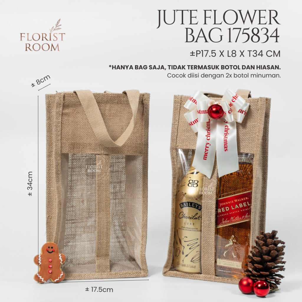 

Jute Flower Bag 175834 - Kantong Goni - Hampers - Kado - Hadiah