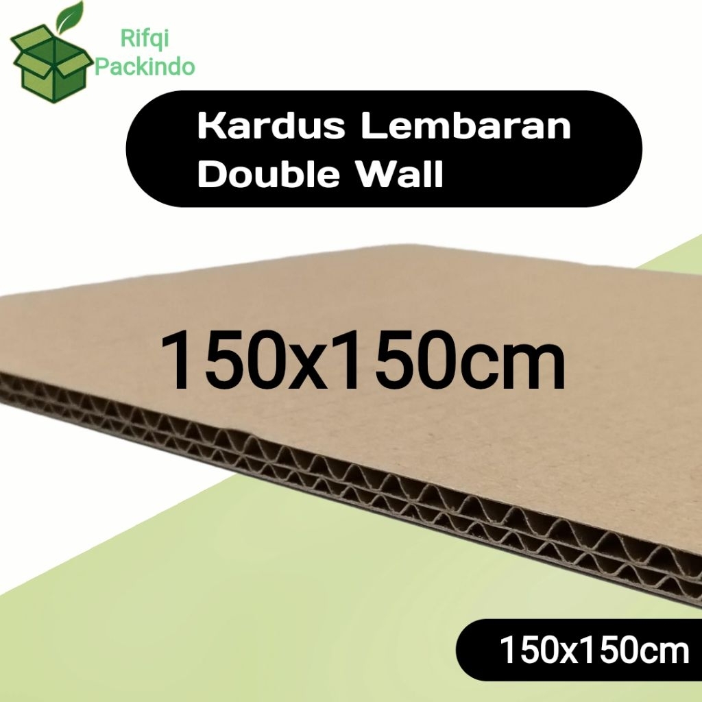

Kardus Lembaran Polos Double Wall Ukuran 150x150cm / Dus Lembaran / Bahan Lembaran / Karton
